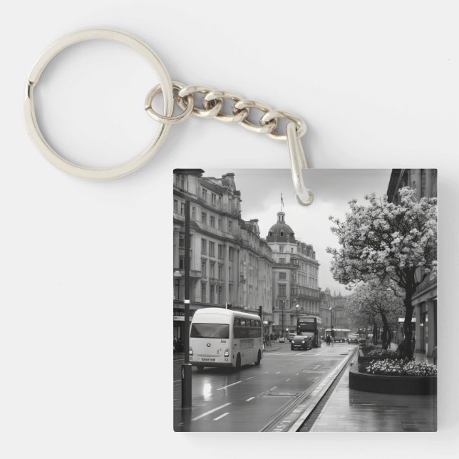 Llavero Vista elegante de la calle (Frente)