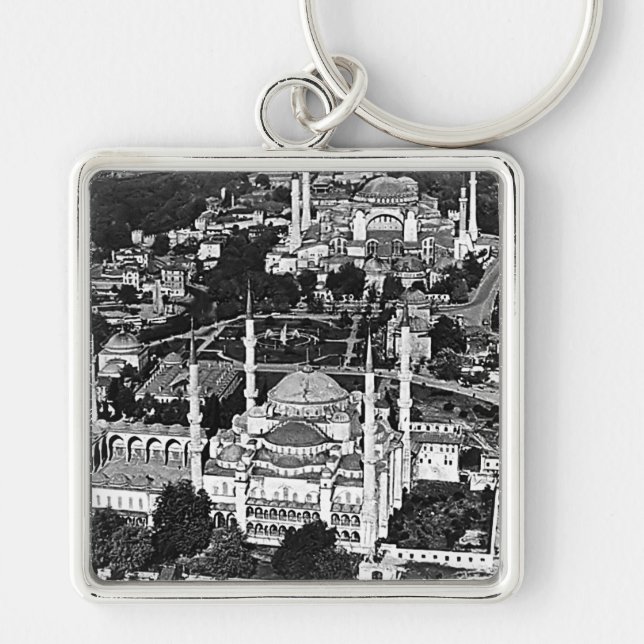 Llavero Vista general de la mezquita azul de Estambul de T (Frente)