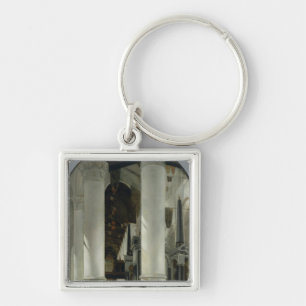 Llavero Vista interior de la nueva iglesia en Delft