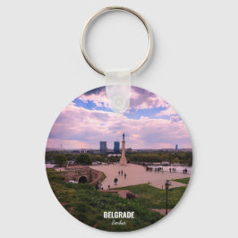 Llavero Vista panorámica de Belgrado desde Kalemegdan