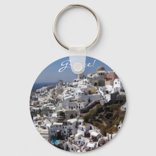 Llavero Vista panorámica de Oia, Grecia