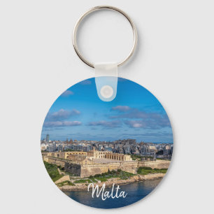 Llavero Vista panorámica de Sliema en Malta