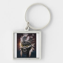 Llavero Vista Resumen Del Jefe Nativo Estadounidense