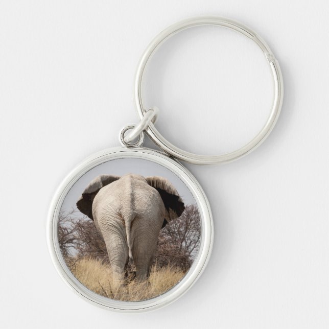 Llavero Vista trasera de elefante (Frente)