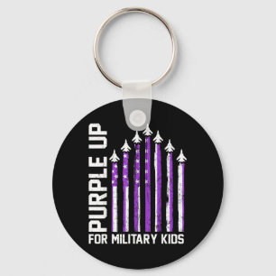Llavero Viste de Morado por los Niños Militares Niño Mujer