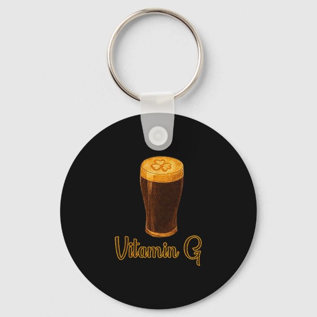 Llavero Vitamin Beer Lucky Shamrock Funny Patrick’s Day Me (Anverso)