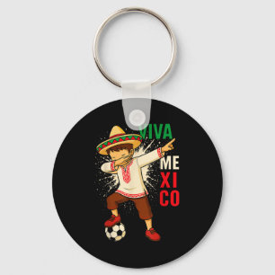 Llavero Viva México niño futbol mexicano haciendo dab con