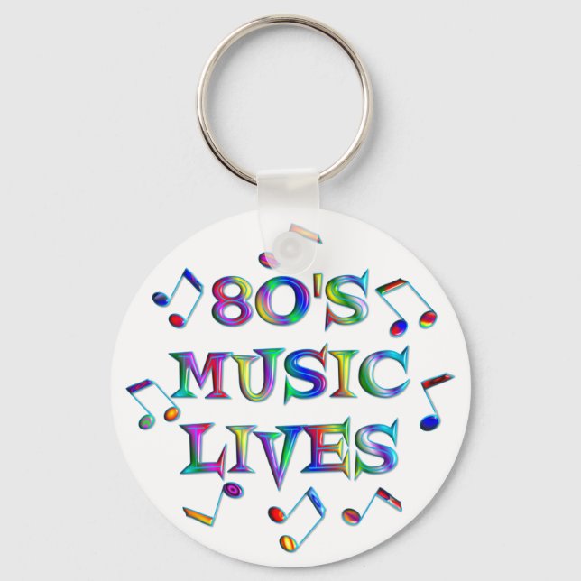 Llavero Vive la música de los años 80 (Anverso)