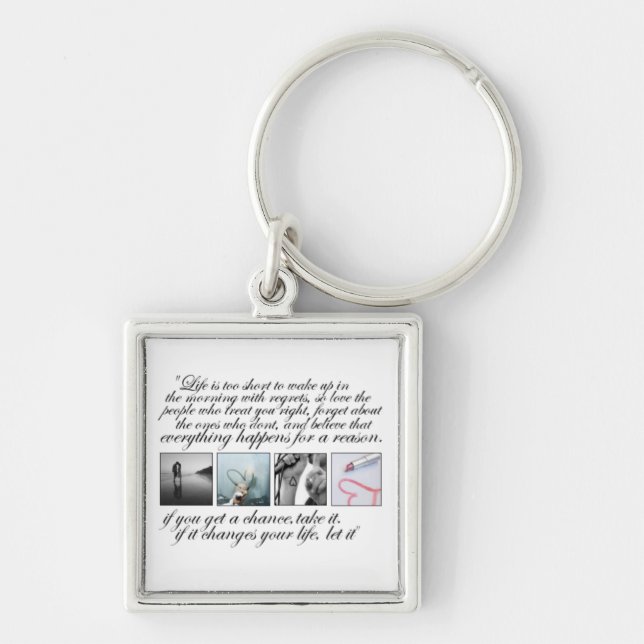 Llavero Vive su vida, ningunos pesares (Frente)