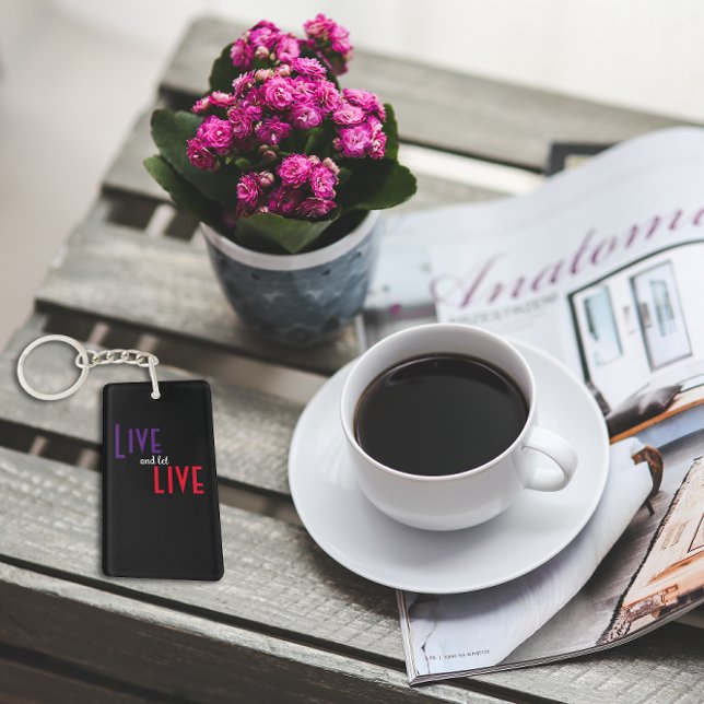 Llavero Vive y deja vivir el proverbio negro (Subido por el creador)