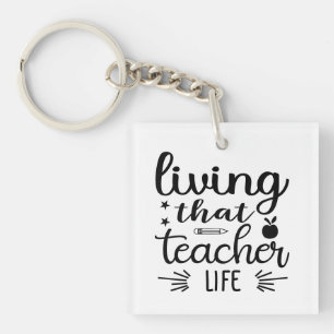 Llavero Viviendo el Wordart de la vida de ese profesor