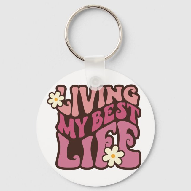 Llavero Viviendo mi mejor margarita de vida (Anverso)