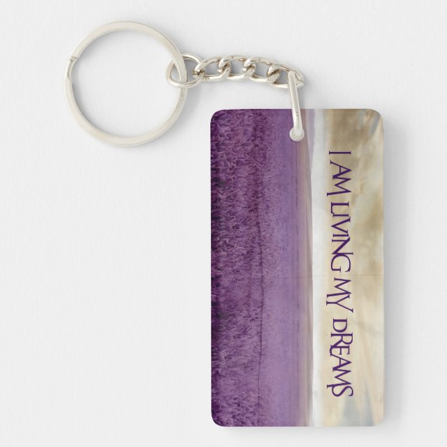 Llavero "Viviendo mis sueños" Motivación Afirmación (Frente)