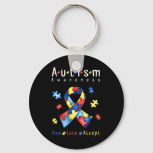 Llavero Vivir, amar, aceptar, tomar conciencia del autismo