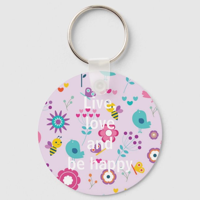 Llavero Vivir, amar y ser feliz (Anverso)