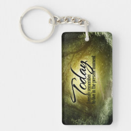 Llavero "Vivir en el presente" Motivación Afirmación