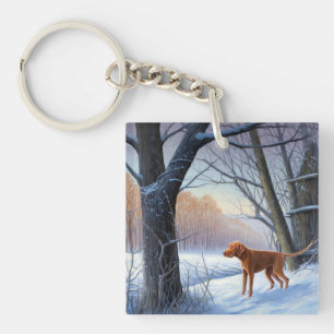 Llavero Vizla Deja que nieve Navidad