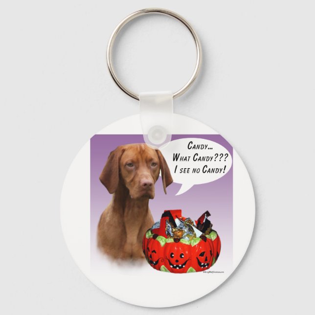 Llavero Vizsla Halloween Candy (Anverso)
