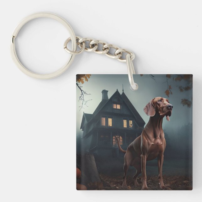 Llavero Vizsla Halloween Espantoso (Frente)