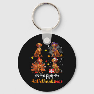 Llavero Vizsla Lover Halloween Feliz Navidad Hallo
