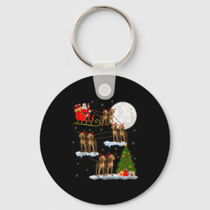 Llavero Vizsla Perro Santa Trineo Volador Divertido Mágico