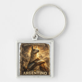 Llavero VLLC Orgullosamente Argentino Llama Mate Patriotic