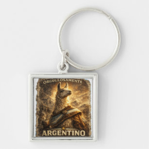 Llavero VLLC Orgullosamente Argentino Llama Mate Patriotic