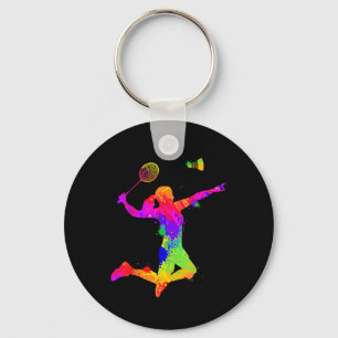 Llavero Volante de bádminton, jugador de bádminton, chicas