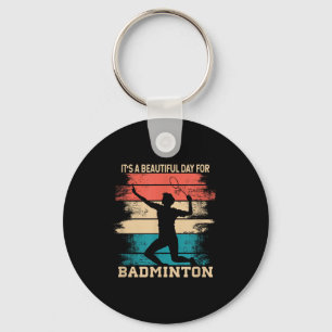 Llavero Volante de bádminton Raqueta Jugador de bádminton