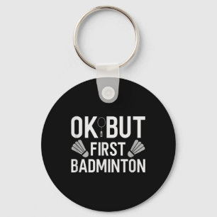 Llavero Volante de bádminton Raqueta Jugador de bádminton 