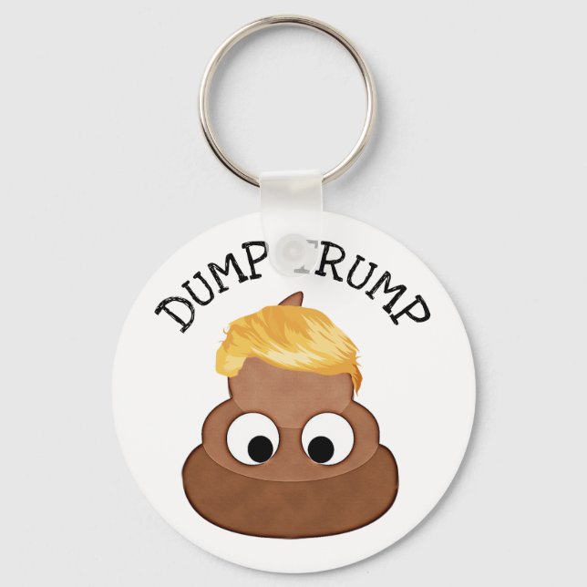 Llavero Volcar el humor político "antitrump" de Trump Poop (Anverso)