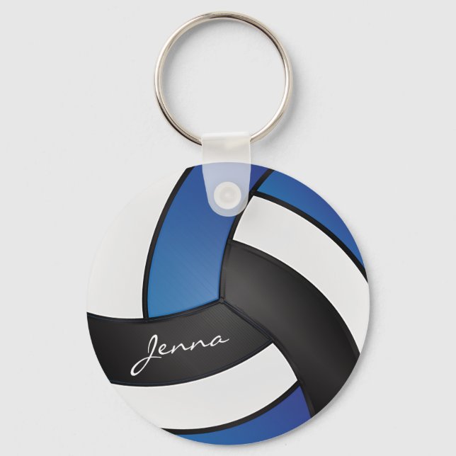 Llavero Voleibol azul, blanco y negro (Anverso)