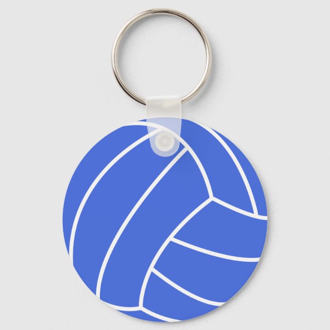 Llavero Voleibol azul real y blanco (Anverso)