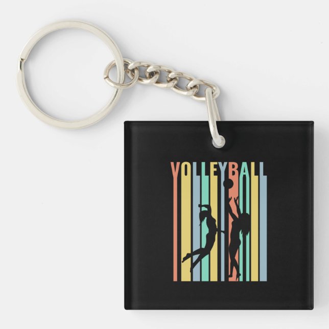 Llavero Voleibol Beachvoleibol Retro (Frente)