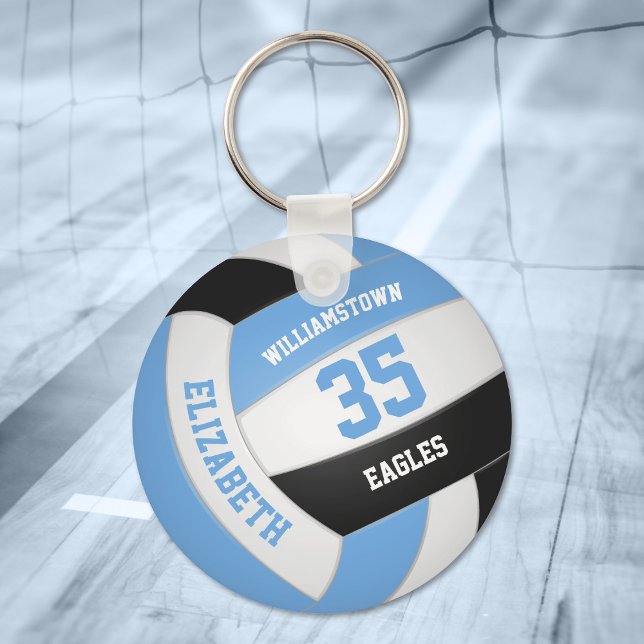 Llavero voleibol con nombre de equipo personalizado azul n (Subido por el creador)