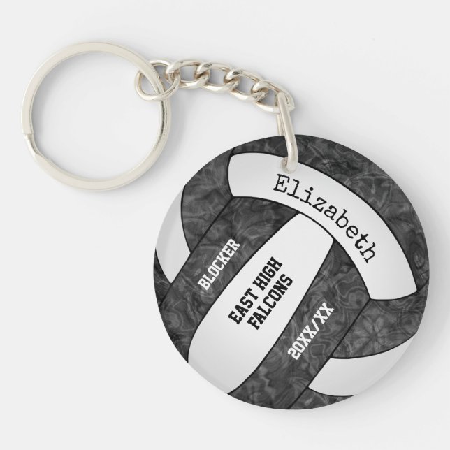 Llavero voleibol de espíritu de equipo personalizado blanc (Frente)