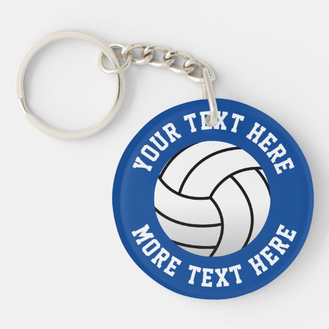Llavero Voleibol de playa personalizado en forma de acríli (Frente)