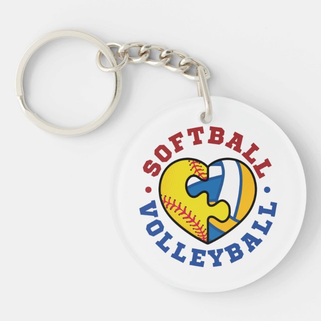 Llavero Voleibol de sóftbol (Frente)