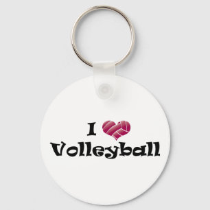 Llavero Voleibol del corazón I (rojo)
