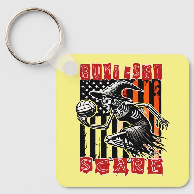 Llavero Voleibol espeluznante: Diseños de miedo de un torb (Anverso)