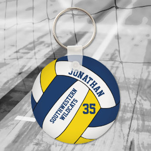 Llavero voleibol masculino azul amarillo