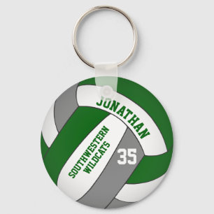 Llavero voleibol masculino personalizado de color gris ver
