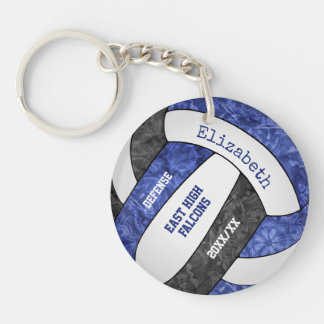 Llavero Voleibol personalizado deportivo negro azul