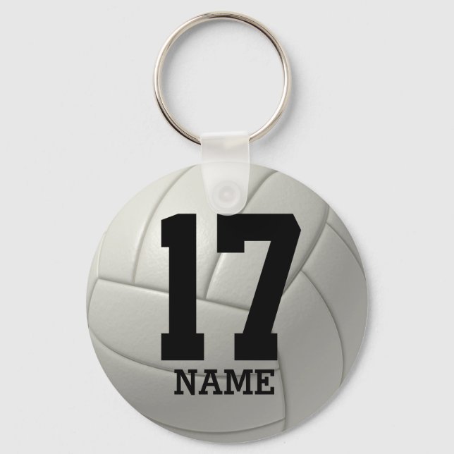 Llavero Voleibol personalizado (nombre y número) (Anverso)