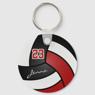 Llavero Voleibol rojo, blanco y negro - Personalizar