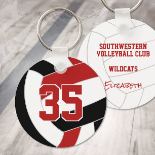 Llavero voleibol rojo negro compra pedidos individuales o