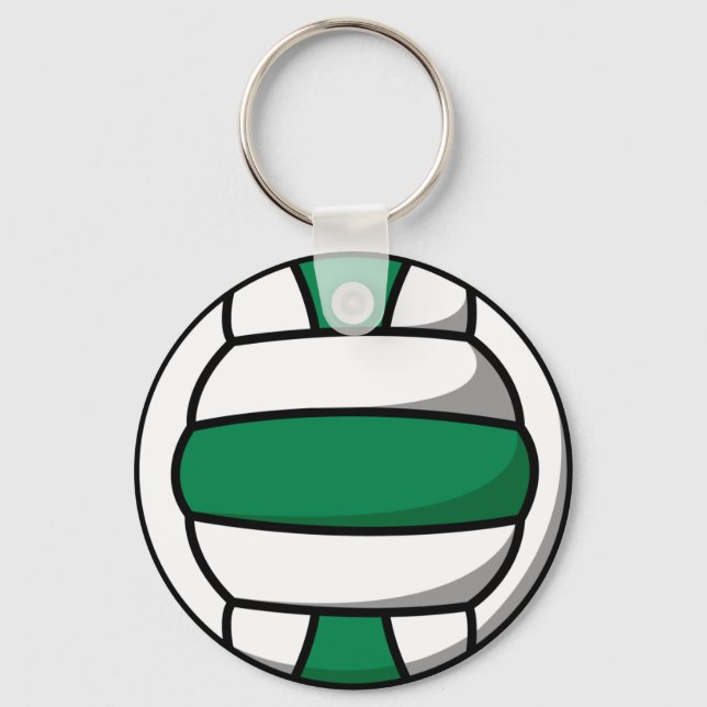 Llavero voleibol verde y blanco (Anverso)