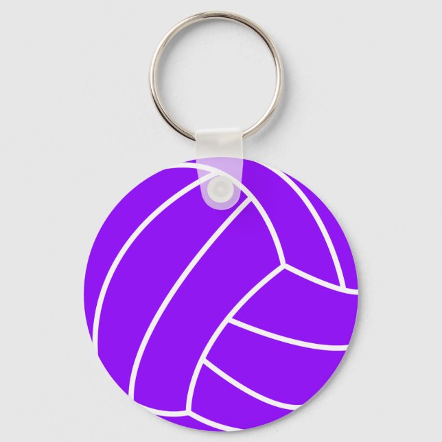 Llavero Voleibol violeta púrpura (Anverso)