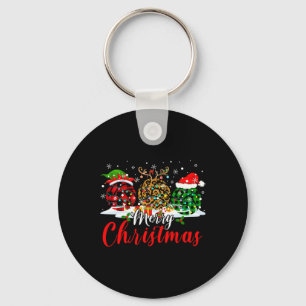 Llavero Voley de reno Santa Elf en leopardo de navidad