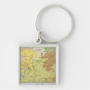 Llavero Volkerkarte von Russland - Mapa de Rusia